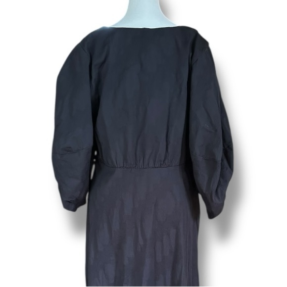 New Free People Lydia Puff Sleeve Button Down Midi Dress in Black | Women’s XL - Picture 9 of 15